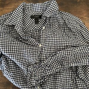 J. Crew Gingham button-up Small